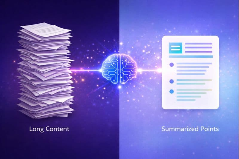 Workflow for summarizing long articles with AI tools